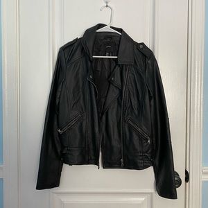 Black leather jacket